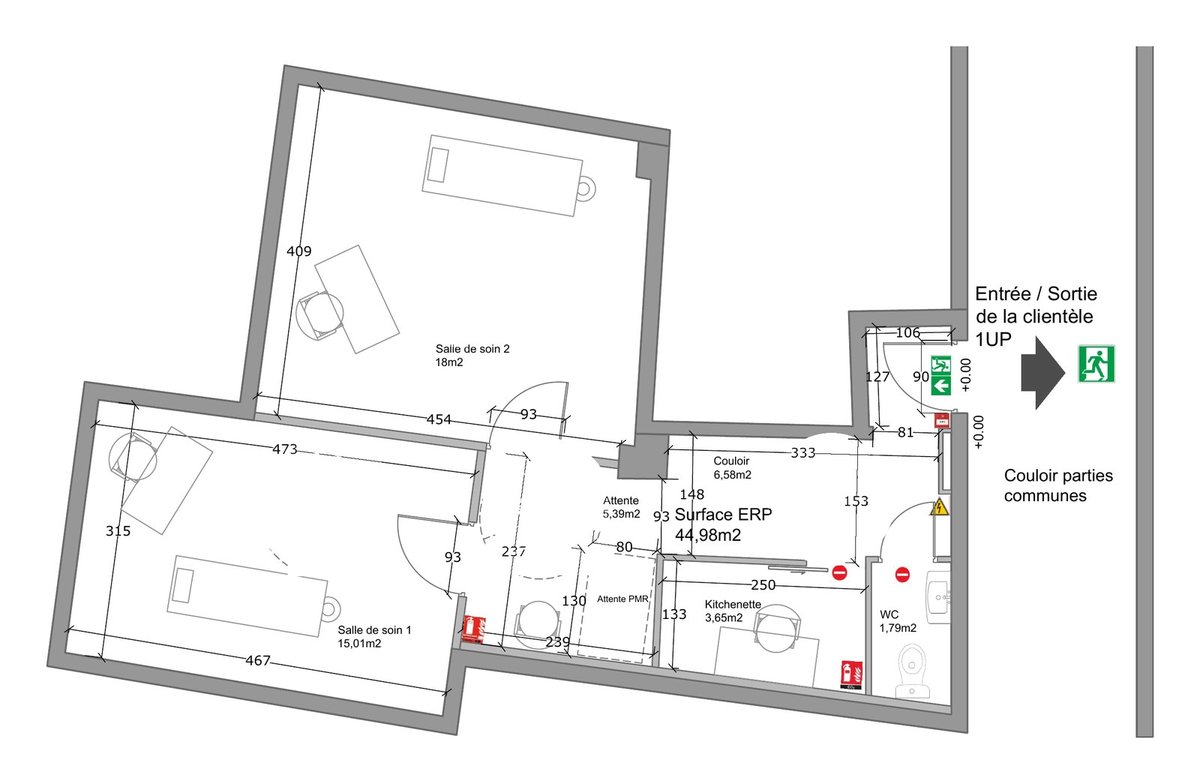 Plan coté du cabinet